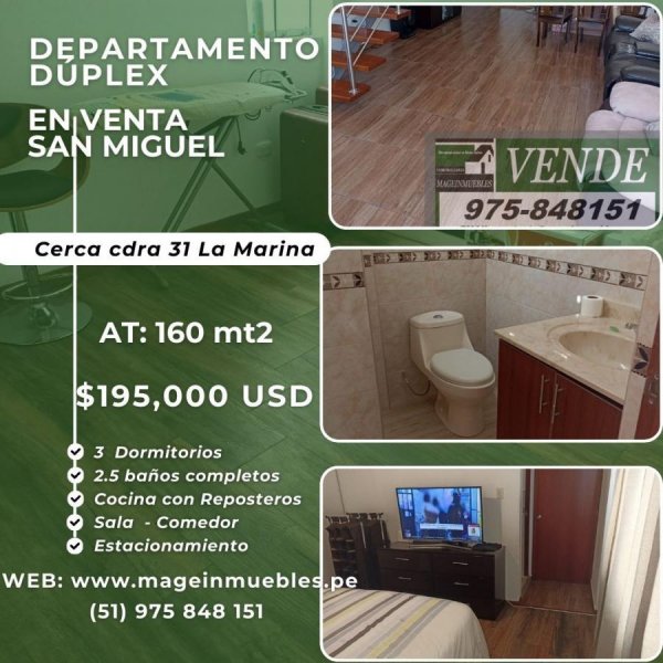 Departamento en Venta en  San Miguel, Lima