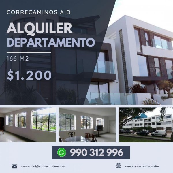 Departamento en Alquiler en Miraflores Lima, Lima